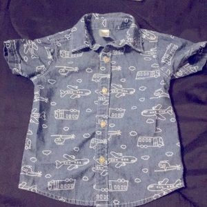 Carters Denim Button Down Top